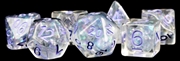Buy MDG 16mm Resin Polyhedral Dice Set: Pearl with Purple Numbers