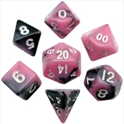 Buy MDG 10mm Mini Polyhedral Dice Set: Pink/Black w/ White Numbers