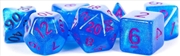Buy MDG 16mm Acrylic Polyhedral Dice Set: Stardust Blue w/ Purple Numbers