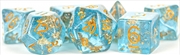 Buy MDG 16mm Resin Polyhedral Dice Set: Blue w/ Gold Foil