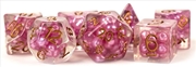 Buy MDG 16mm Resin Polyhedral Dice Set: Pearl Pink w/ Copper Numbers