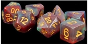 Buy MDG 16mm Resin Polyhedral Dice Set: Red Pearl Swirl