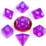 Buy MDG 10mm Mini Polyhedral Dice Set: Stardust Purple