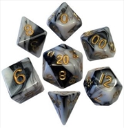 Buy MDG 16mm Acrylic Polyhedral Dice Set: Marble w/ Gold Numbers