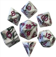 Buy MDG 16mm Acrylic Polyhedral Dice Set: Marble w/ Purple Numbers