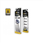 Buy Ammo by MIG -  Brushes - Premium Dio Drybrush Set