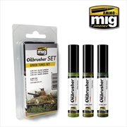 Buy Ammo by MIG -  Oilbrushers - Green Tones Set