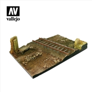 Buy Vallejo - Scenics Bases 1/35 - 31x21 Country road cross with railway section Diorama Base