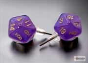 Buy Chessex Earrings Mini d20 Pair Borealis Royal Purple (Stud)