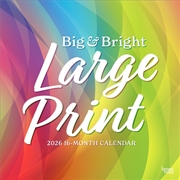 Buy Big & Bright Large Print 2026 Square Matte Calendar