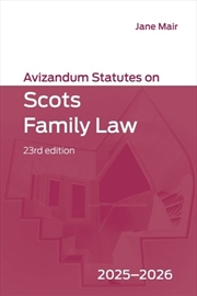 Buy Avizandum Statutes on Scots Family Law