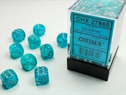 Buy Chessex 12mm D6 Dice Block Cirrus Aqua/Silver 