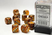 Buy Chessex 16mm D6 Dice Block Glitter Gold/Silver