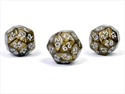 Buy Chessex d30 Single Dice Pearlescent Antique Bronze/White