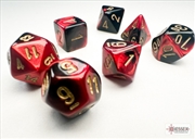 Buy Chessex Gemini Mini-hedral Black-Red/gold 7-Die Set