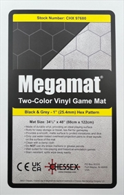 Buy Chessex Megamat Reversible 25mm Hexes Black/Grey