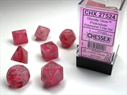 Buy Chessex Polyhedral 7-Die Set Ghostly Glow Pink/Silver