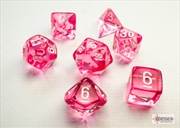 Buy Chessex Translucent Mini-hedral Pink/white 7-Die Set