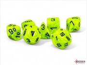 Buy Chessex Vortex Mega-hedral Bright Green/black 7-Die Set
