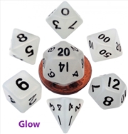 Buy MDG 10mm Mini Polyhedral Dice Set: Glow Clear