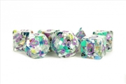Buy MDG 16mm Resin Polyhedral Dice Set: Recycled Dice w/ Purple Numbers