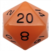 Buy MDG 35mm Mega Acrylic d20 Dice: Glow Orange with Black Numbers