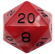 Buy MDG 35mm Mega Acrylic d20 Dice: Red/White w/ Black Numbers