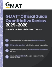 Buy Gmat Official Guide Quantitative Review 2025-2026: Book + Online Question Bank
