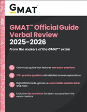 Buy Gmat Official Guide Verbal Review 2025-2026: Book + Online Question Bank