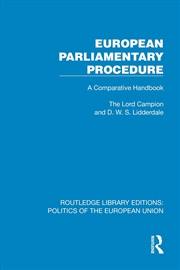 Buy European Parliamentary Procedure