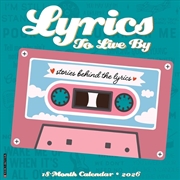 Buy Lyrics To Live By 12 X 12 Wall Calendar