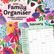Buy Family Organiser - Floral 2026 Square Wall Calendar