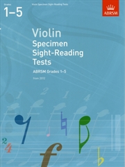 Buy Violin Specimen Sight-Reading Tests, Abrsm Grades 1-5 : From 2012
