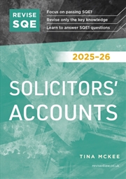 Buy Revise Sqe Solicitors' Accounts 2025/26 : Sqe1 Revision Guide
