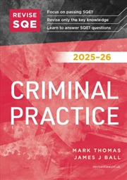 Buy Revise Sqe Criminal Practice 2025/26 : Sqe1 Revision Guide