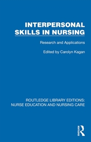 Buy Interpersonal Skills In Nursing Research And Applications