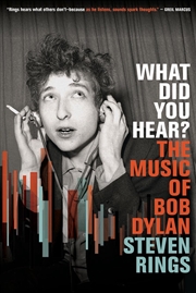 Buy What Did You Hear? : The Music Of Bob Dylan