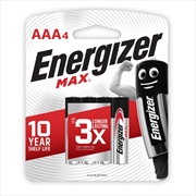 Buy Energizer Batteries Max AAA 4 Pack 