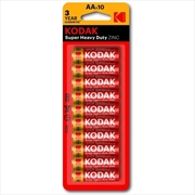 Buy Kodak Batteries Super Heavy Duty Zinc AA 10 Pack 