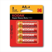 Buy Kodak Batteries Super Heavy Duty Zinc AA 4 Pack
