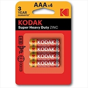 Buy Kodak Batteries Super Heavy Duty Zinc AAA 4 Pack