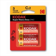 Buy Kodak Batteries Super Heavy Duty Zinc C 2 Pack