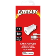 Buy Eveready Car Charger 1A with iPhone (Lightning) Cable White