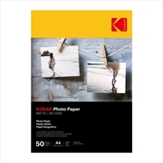 Buy Kodak Photo Paper Matte 180gsm A4 50 Sheets