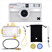 Buy Kodak Ektar H35N Half Frame Camera Premium Kit Colour: Striped Silver