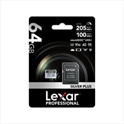 Buy Lexar Professional SILVER PLUS micro SDXC UHS-I Card Capacity: 64GB