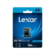 Buy Lexar Professional 800X PRO SDXC UHS-I SD Card Capacity: 64GB