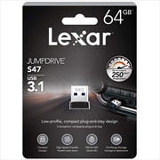 Buy Lexar Jumpdrive S47 Plug N Stay USB 3.1 Flash Drive Capacity: 64GB