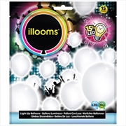 Buy illooms Light-Up LED Balloon 15 Pack Design: White