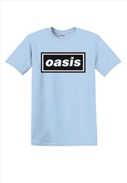 Buy Oasis - Decca Logo (Blue) - Blue - XL